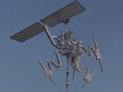 Asteroid Drilling Droid Design 3D model