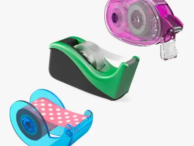 Desk Tape Dispensers Collection 3D model