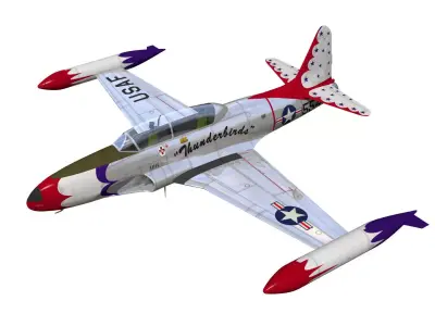 lockheed T-33 shooting star 3D model
