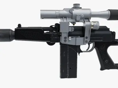 Sniper Rifle VSK-94 3D model