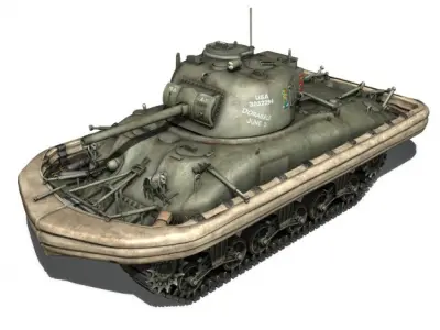 M4A1 Sherman Duplex Drive 3D model