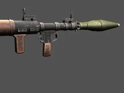 RPG-7 game ready military weapon Free low-poly 3D model