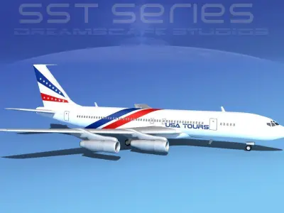 Boeing 707-320 SS USA Tours 3D model