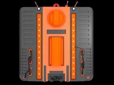 Drone orange and tank 3D model