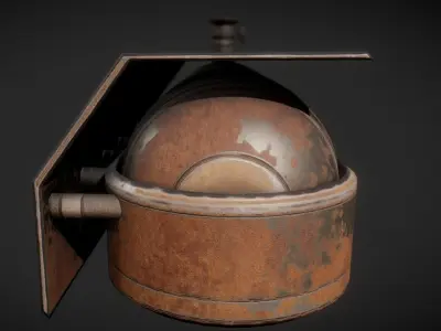 Fuel Tank Rusty Version Low-poly 3D model