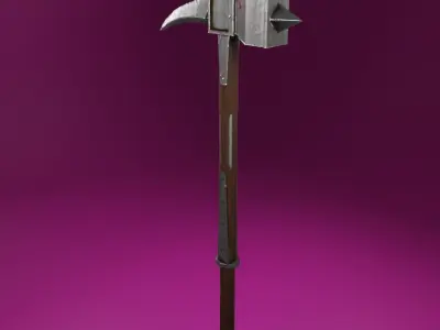 Hammer PBR low poly game ready axe Low-poly 3D model