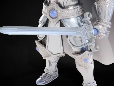 Stylized Sword - Ceremonial Royal Regal Oathblade - Game Ready 3D model