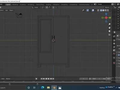 Almirah box Low-poly 3D model