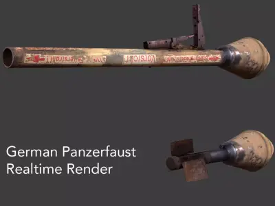 German Panzerfaust WWII Panzer Low-poly 3D model
