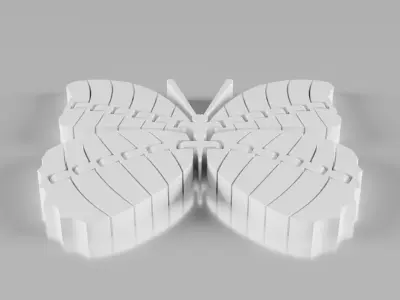 Articulated Butterfly 3D print model