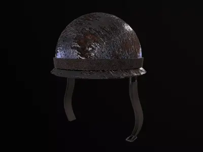 Old WW2 US Army Helmet - Game Ready - Low Poly PBR 3D Model  Low-poly 3D model