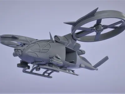 Avatar helicopter 3D print model