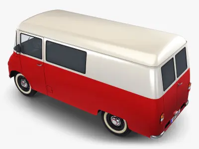 Generic Retro Cargo Van v 3 3D model