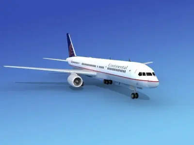 Boeing 757-200 Continental 3D model