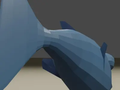 Lowpoly Rigged Fish Free low-poly 3D model