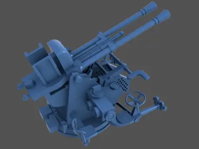 Breda 37-54 twin - Commercial license - 1-200 and 1-350 scale 3D print model