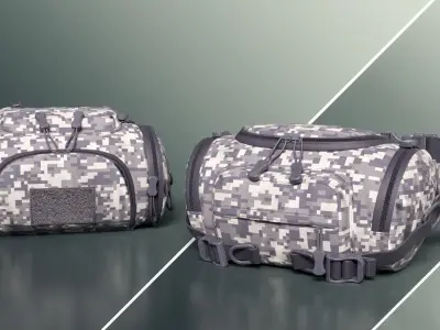 Military and Tactical Waist Bag Free 3D model