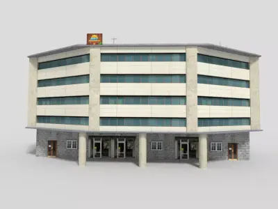 office city building 3 Low-poly 3D model