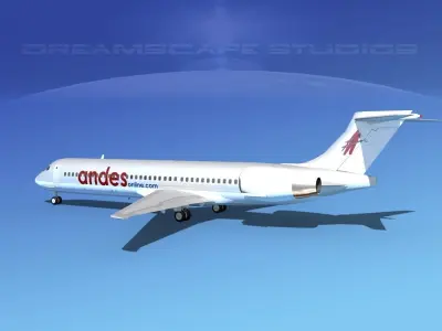 McDonnell Douglas MD-87 Andes 3D model