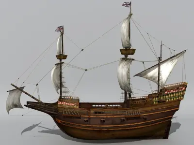 Mayflower sailing ship 3D model