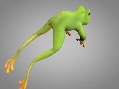 Frog or toad Low-poly 3D model