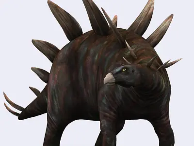 3DRT - Dinosaurs - Stegosaurus Low-poly 3D model