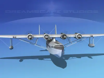 Sikorsky S-42 Bare Metal 3D model