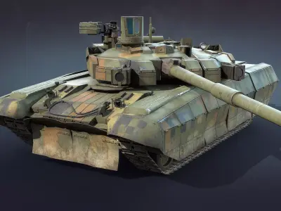 T-84 Oplot-M Low-Poly Low-poly 3D model