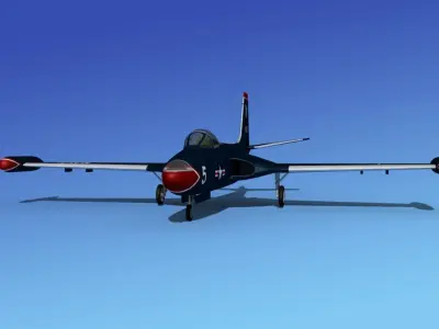 McDonnell F2H4 Banshee V04 3D model