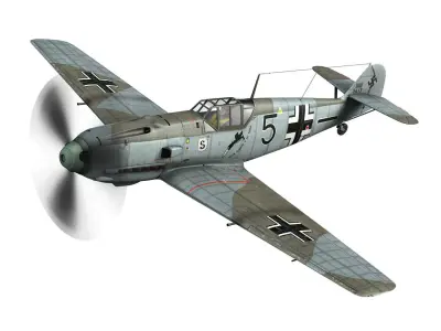 Messerschmitt - BF-109 E - Black 5 - JG26 3D model