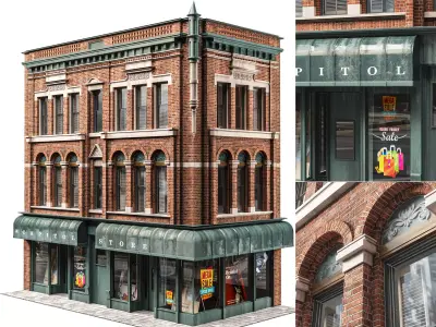 brick building 3D model