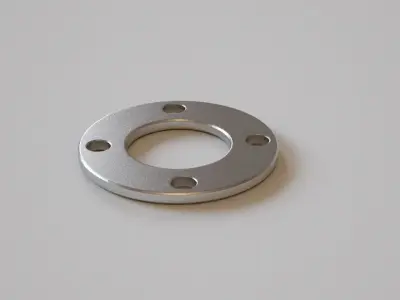 Flange three stainless steel flanges Free low-poly 3D model