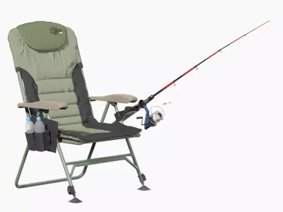 Camping Chair Low-poly 3D model