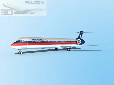 Falcon3D MD-80 AeroMexico 3D model