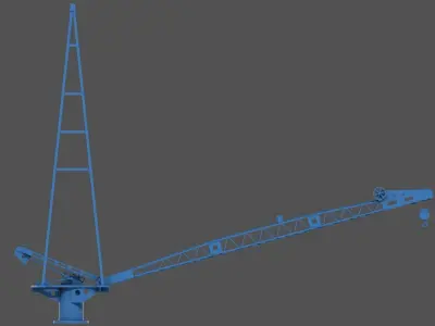 Yamato aircrafts stern Crane - Commercial license - 1-100 scale 3D print model