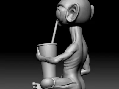 Alien Statue - 0270 3D print model