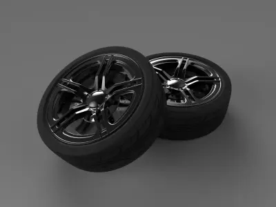 Wheel Assembly Free 3D model