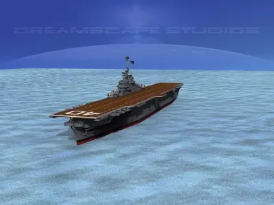 Ticonderoga Class Carrier CV-40 USS Tarawa 3D model