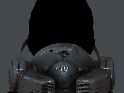 Gas mask helmet 3d model scifi Low-poly 3D model Low-poly Low-poly 3D model order