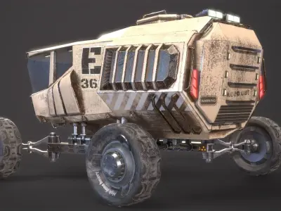 E360 heavy duty truck Low-poly 3D model