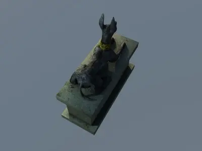 Low poly Anubis sculpture Low-poly 3D model