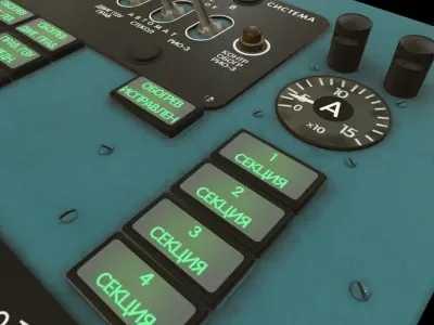 Mi-8MT Mi-17MT Left Overhead Panels Board Russian Low-poly 3D model