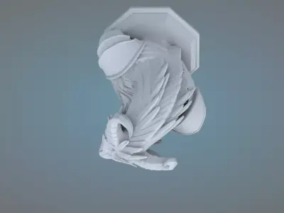 Armored Dragon Bust PM-20 3D print model