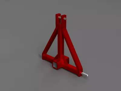 Agricultural 3-Point-Linkage Low-poly 3D model