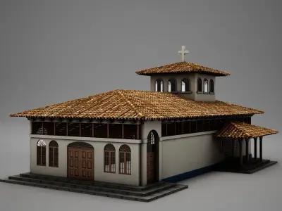 High Def Latin Church 3D model