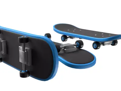  Skateboard PBR Low-poly 3D model