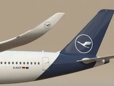 Lufthansa Airbus A350 SC 3D model