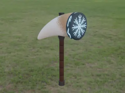 Ice Dragon Tooth Hammer 3D model