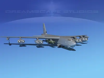 Boeing B-52G Stratofortress V03 3D model
