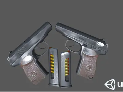 Makorov Pistol  Low-poly 3D model